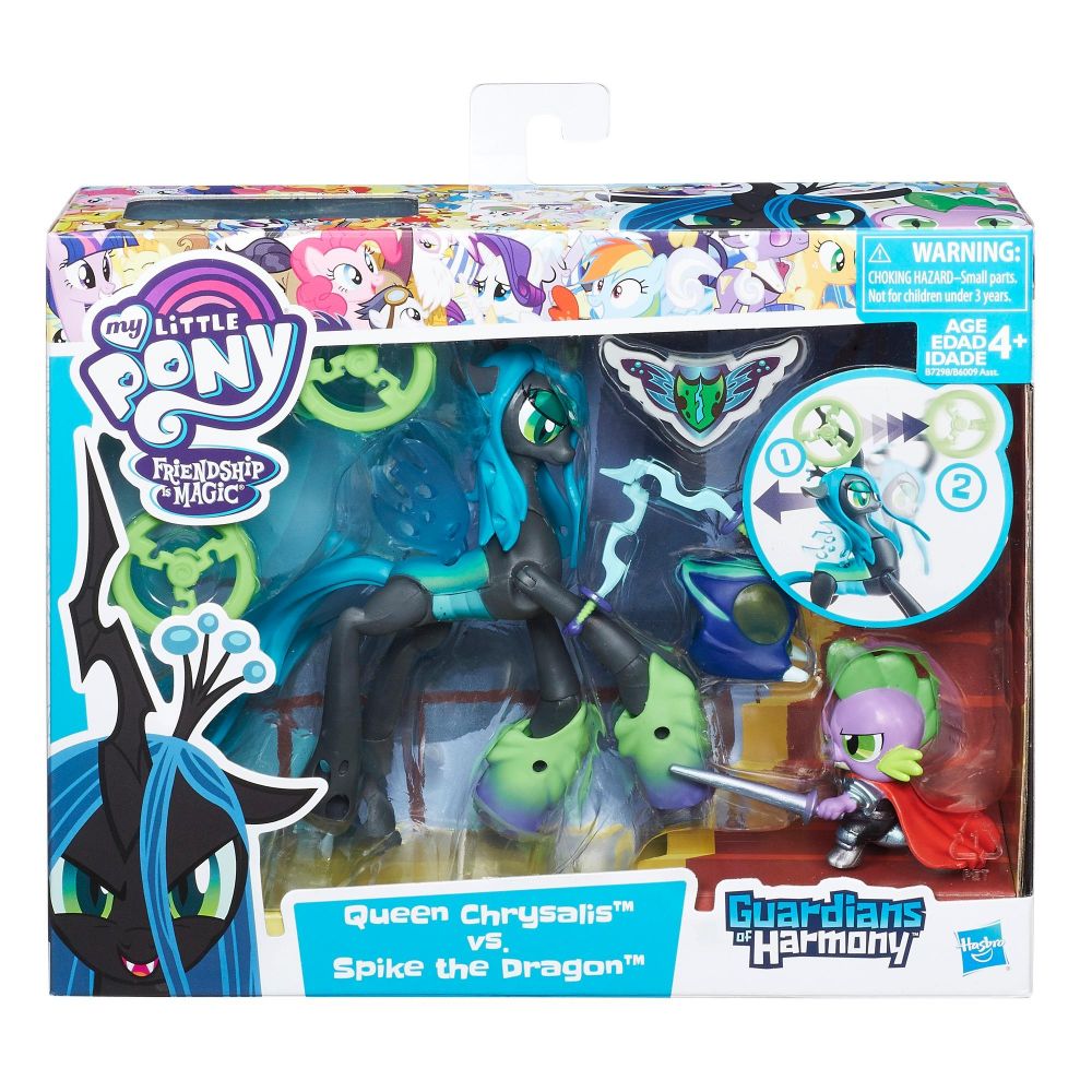 Figurine My Little Pony Gardienii Armoniei - Regina Chrysalis si Spike