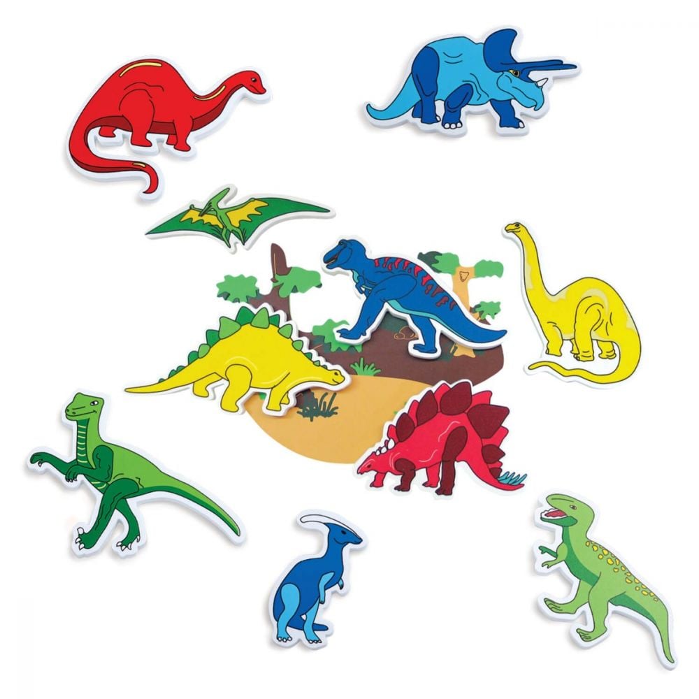 Set 12 Figurine pentru baie Magic Creation Edushape, Dinozauri