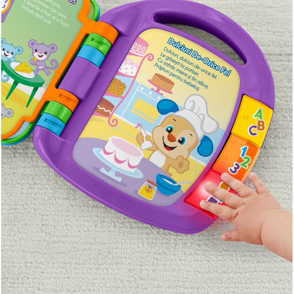 Carte cu povesti muzicale, Fisher Price, Limba Romana, DKJ99