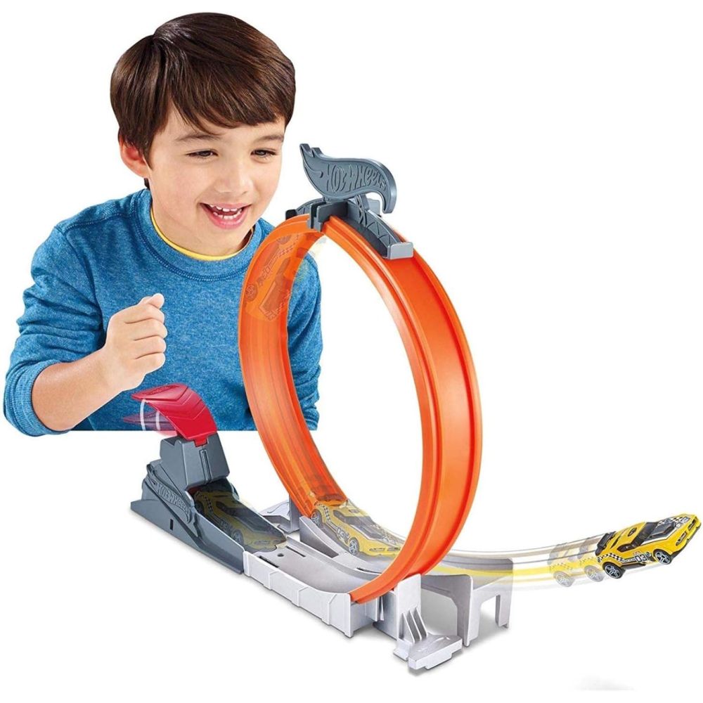 Set de joaca cu masinuta de curse, Hot Wheels, Loop Star, FWM88