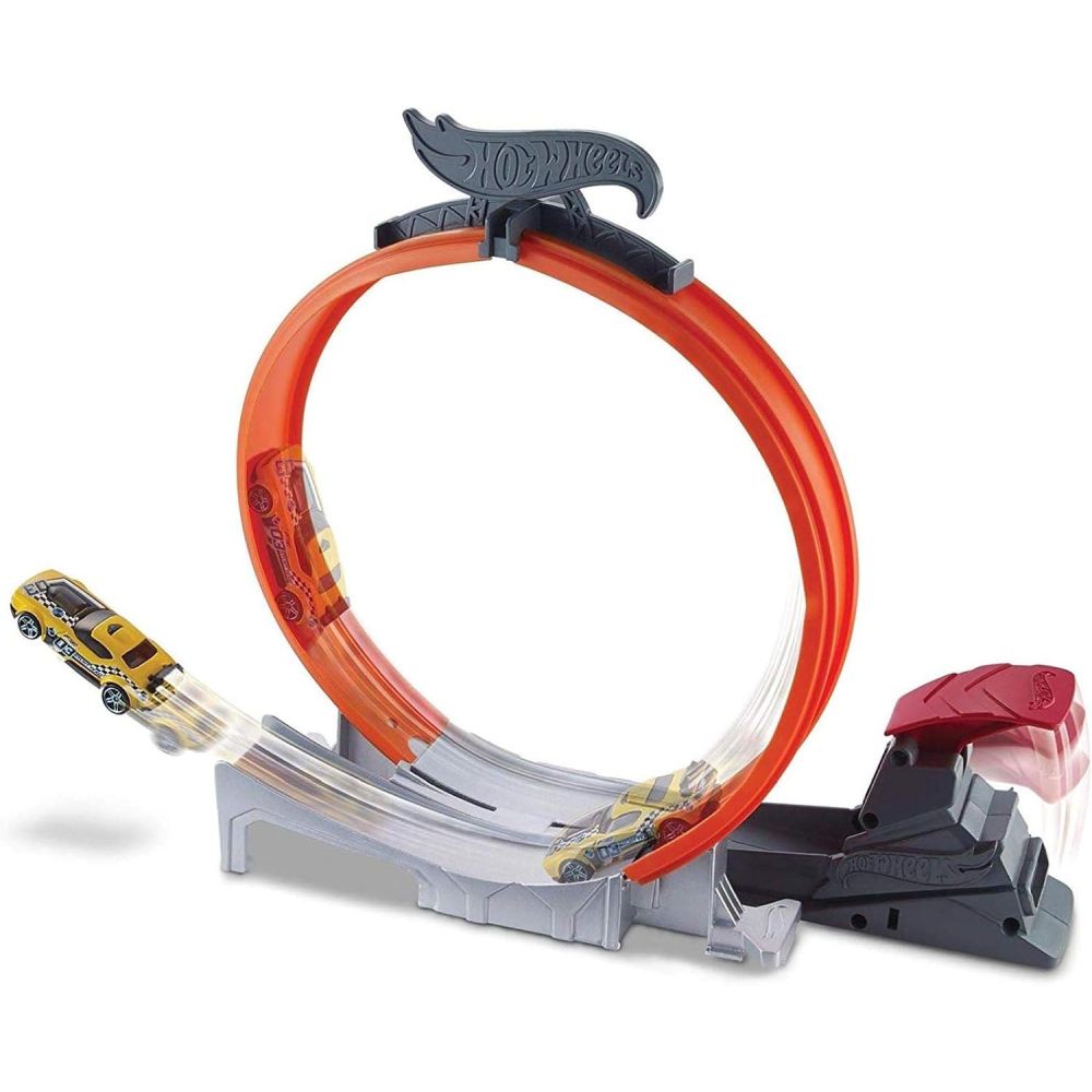 Set de joaca cu masinuta de curse, Hot Wheels, Loop Star, FWM88