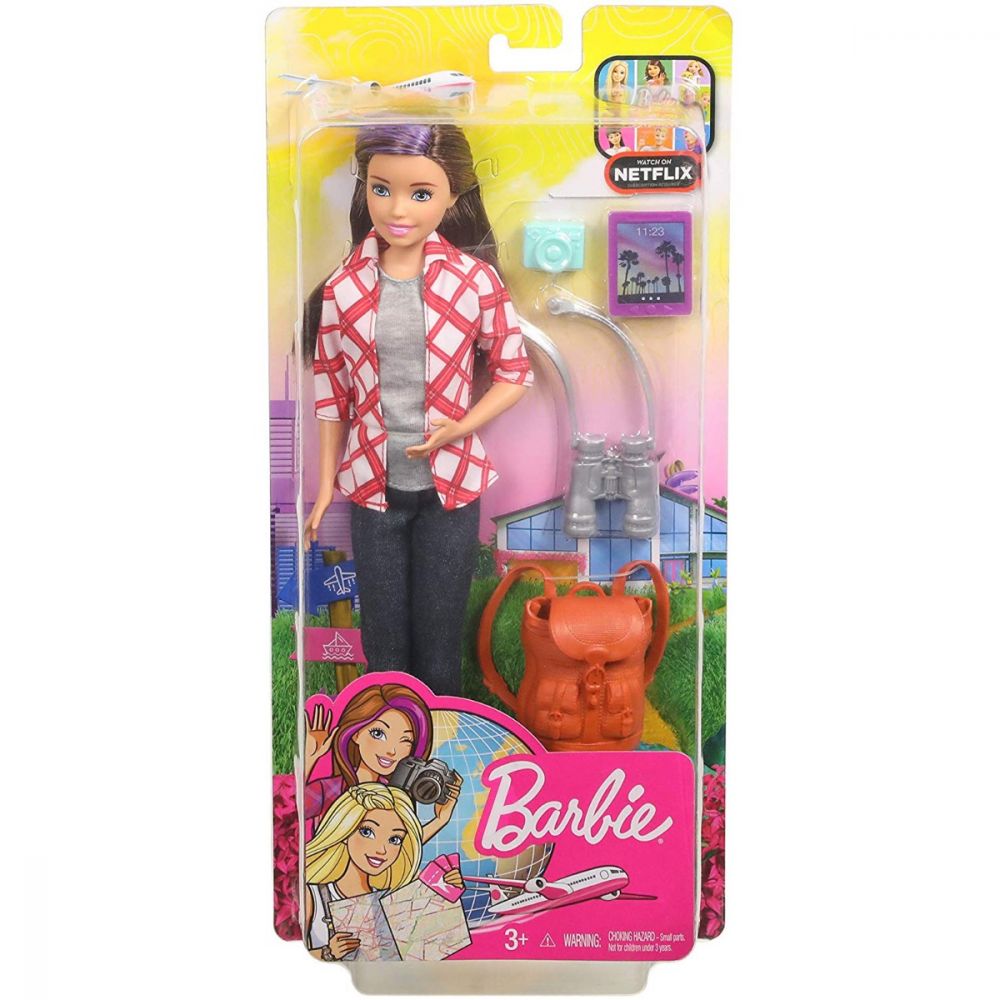 Papusa Barbie Skipper turista cu accesorii