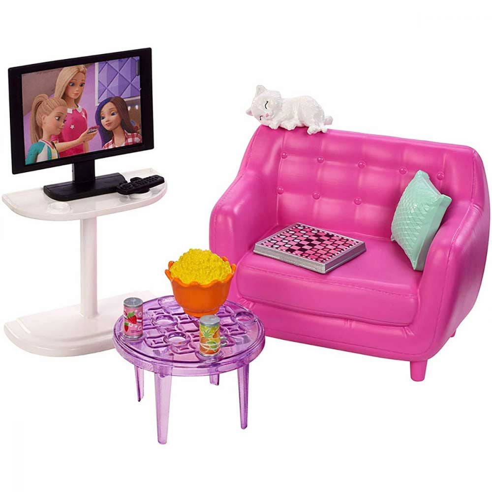 Set de joaca Barbie, Mobila sufragerie cu accesorii, FXG36
