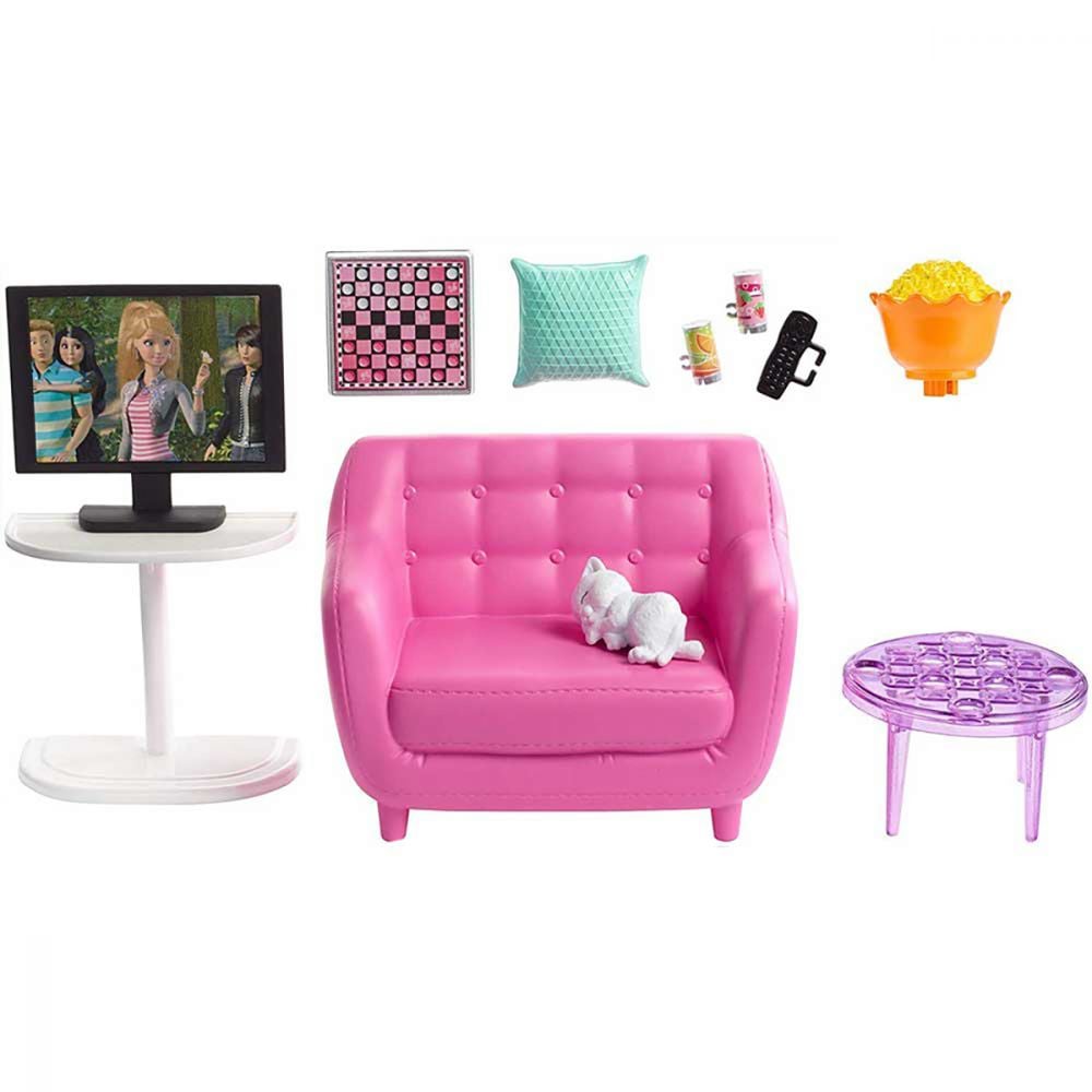 Set de joaca Barbie, Mobila sufragerie cu accesorii, FXG36