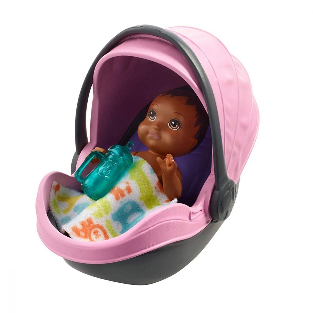 Set Barbie Skipper Babysitters - Papusa bebe si carucior, FXG95