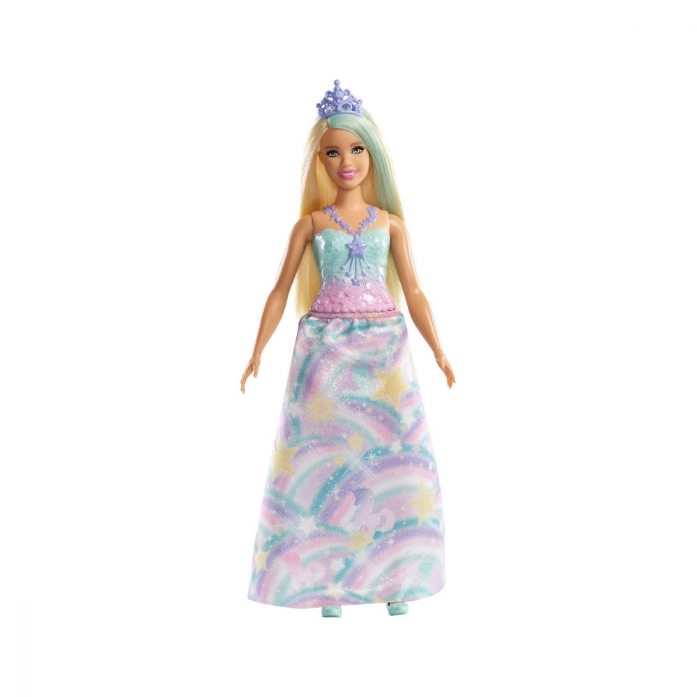 Papusa Barbie Dreamtopia Printesa, Verde (FXT14)