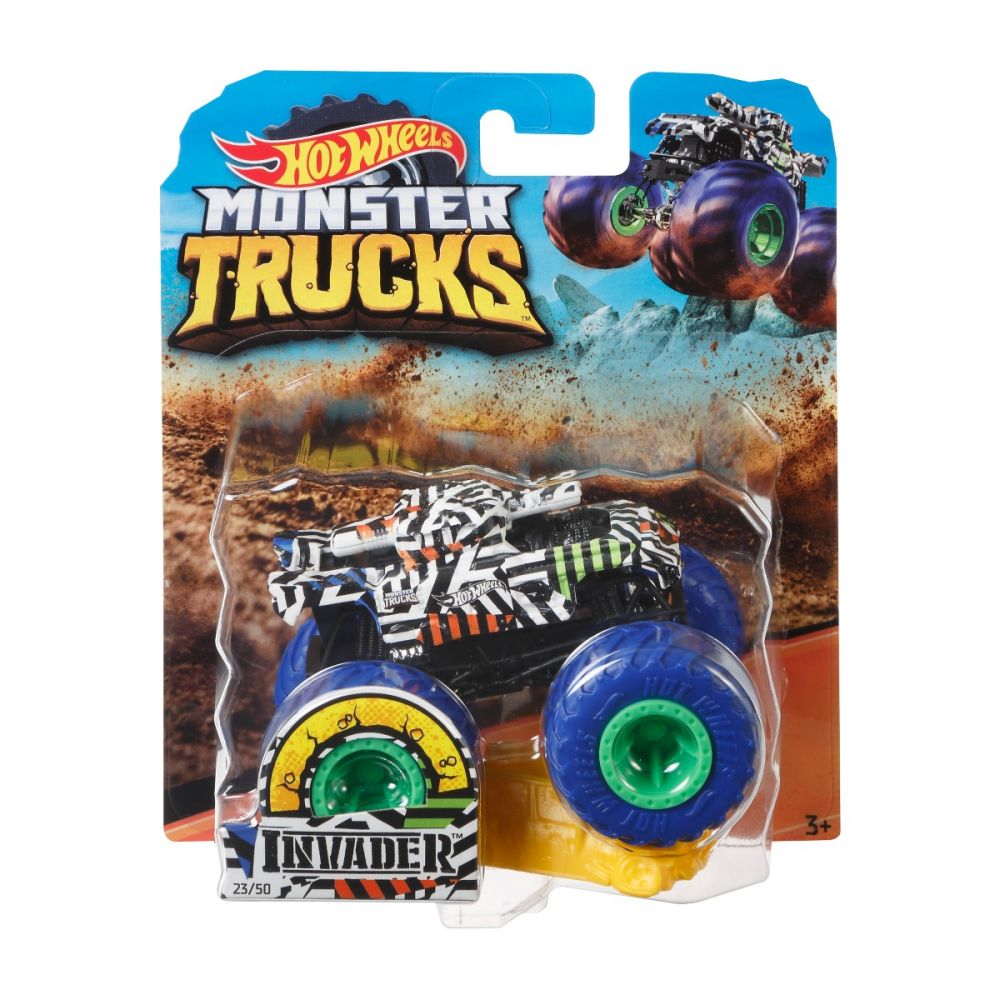 Masinuta Hot Wheels Monster Truck, Invader, GBT32