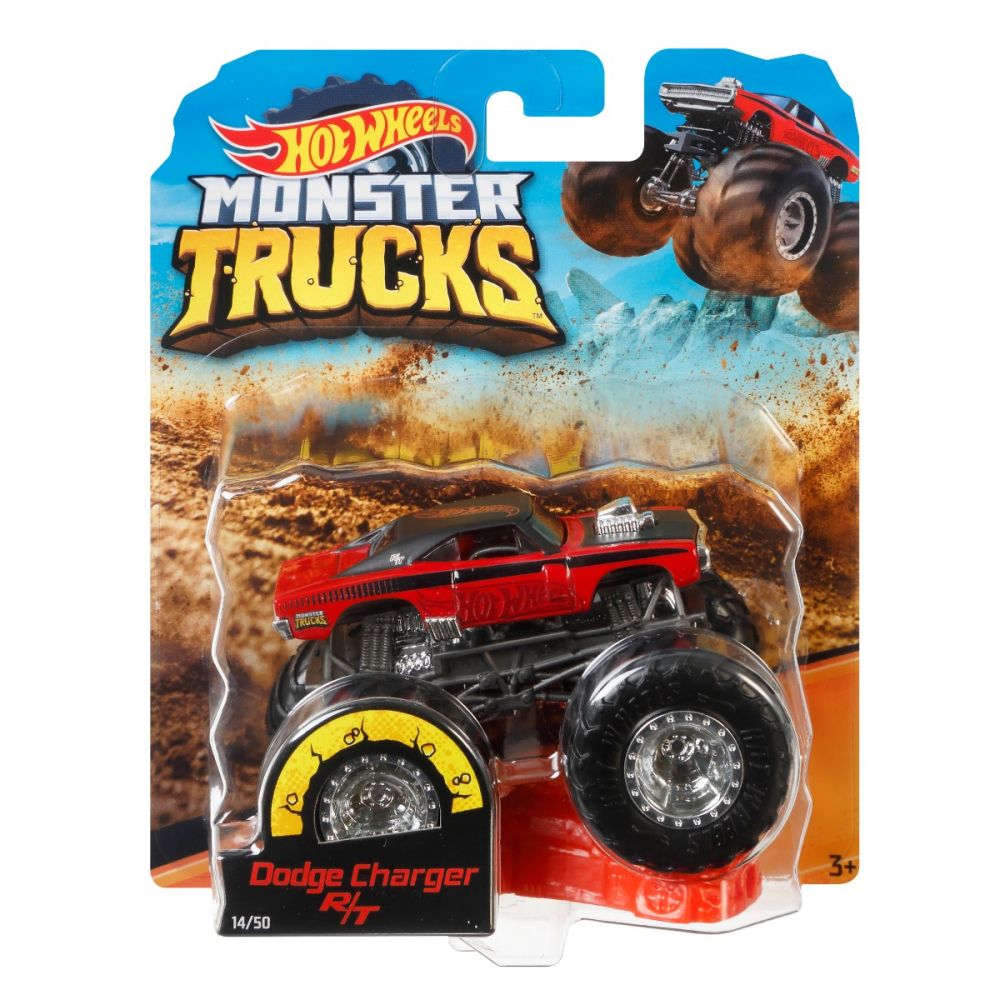 Masinuta Hot Wheels Monster Truck, Dodge Charger, GBT31