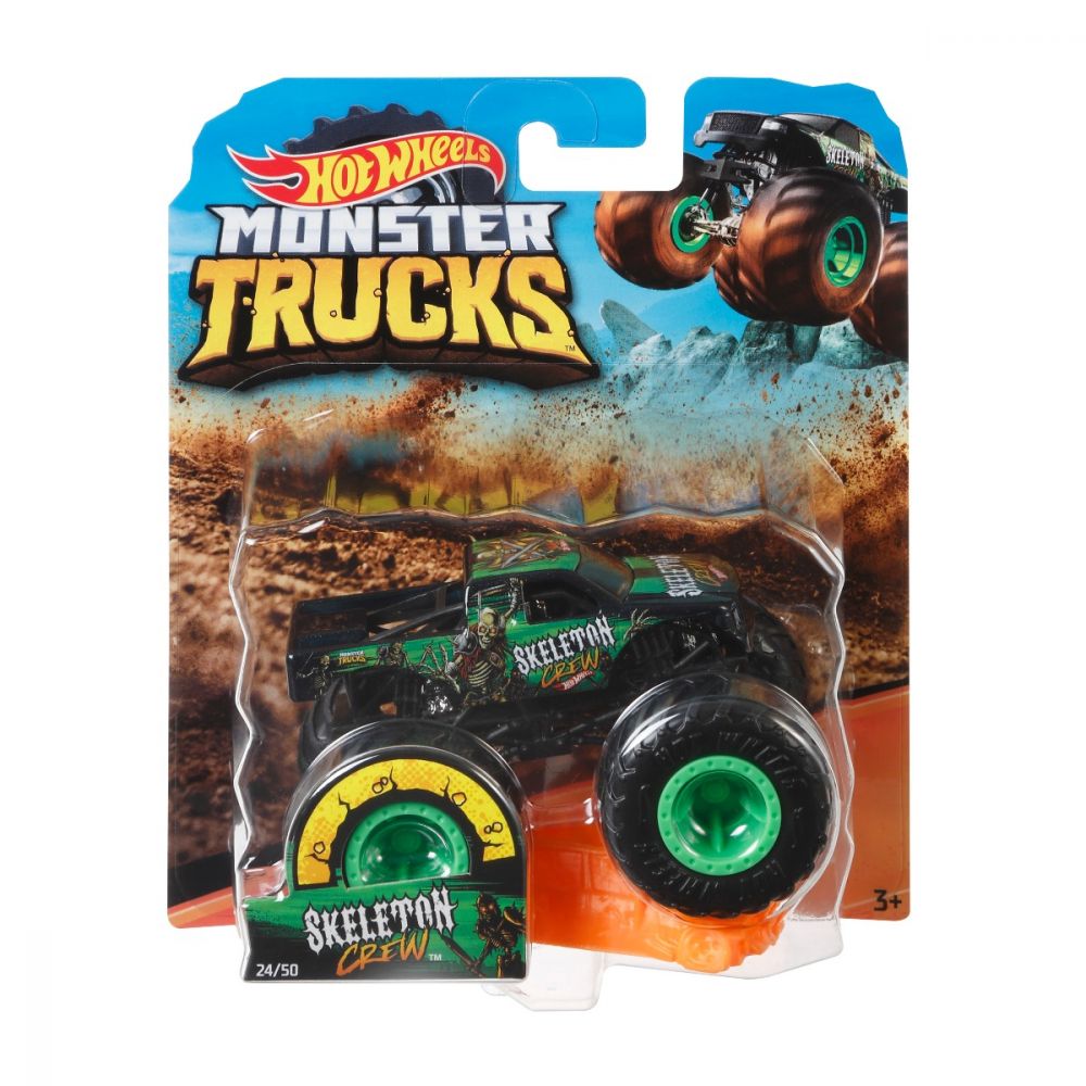 Masinuta Hot Wheels Monster Truck, Skeleton Crew, GBT83