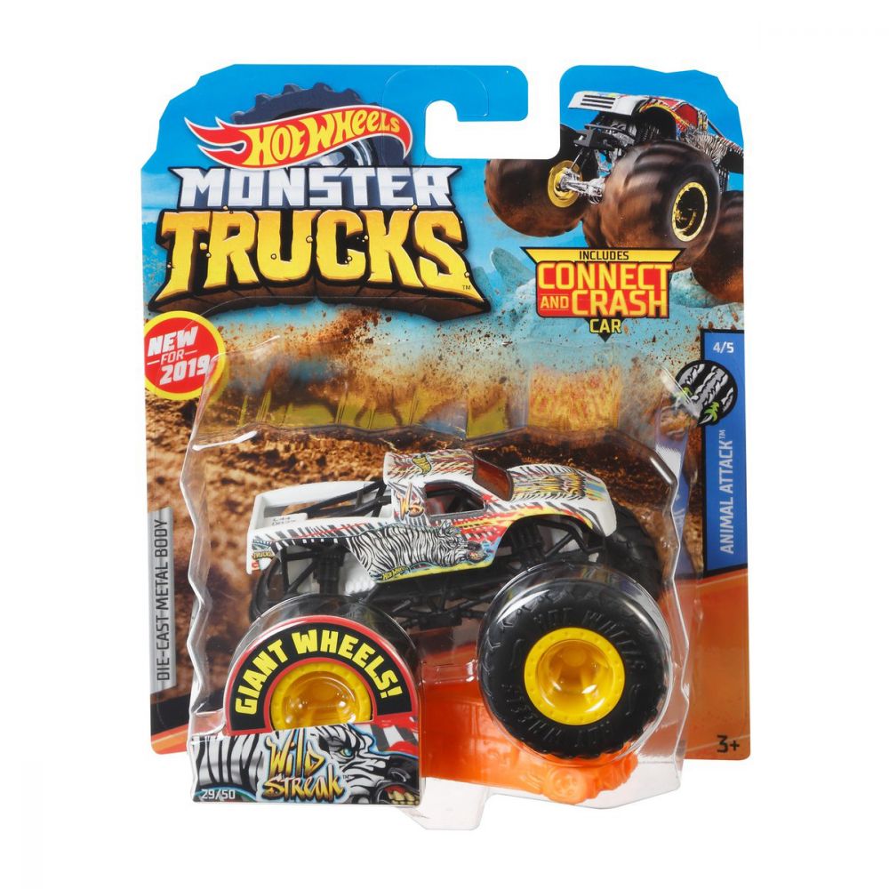 Masinuta Hot Wheels Monster Truck, Wild Streak, GBT53