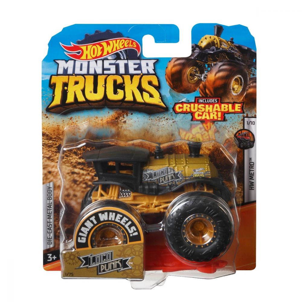 Masinuta Hot Wheels Monster Truck, Loco Punk, GJF25
