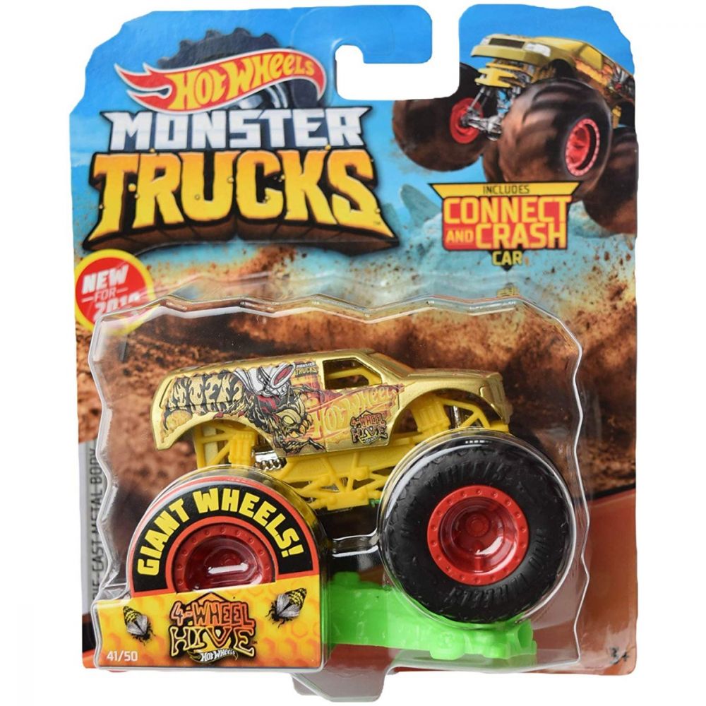 Masinuta Hot Wheels Monster Truck, 4 Wheel Hive, GBT48