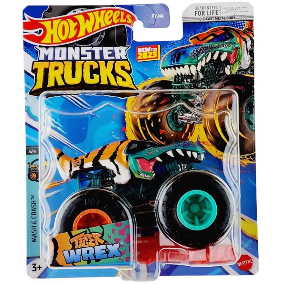 Masinuta Hot Wheels Monster Truck, Tiger Wrex, HLT06
