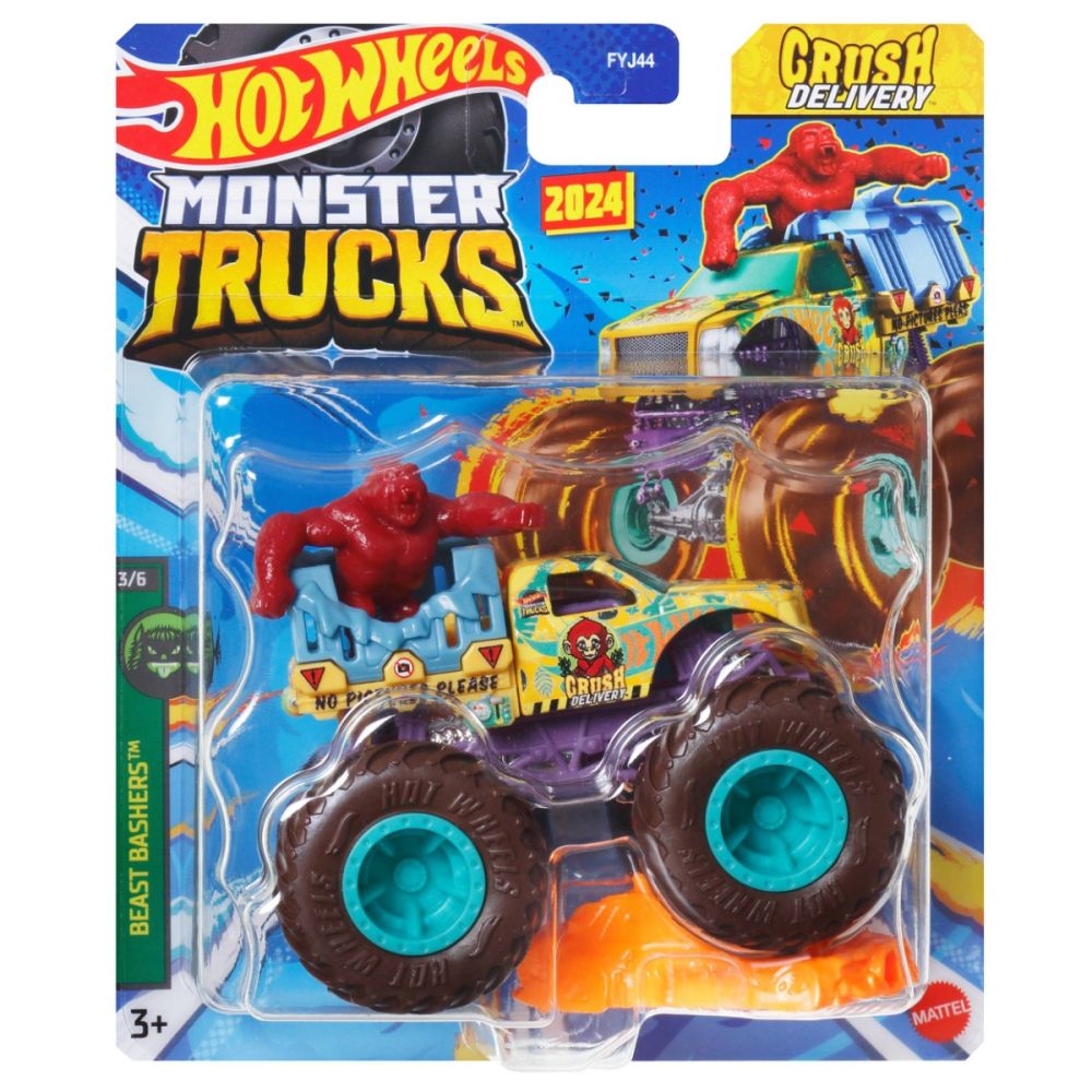 Masinuta Hot Wheels Monster Truck, Crush Delivery, HTM25