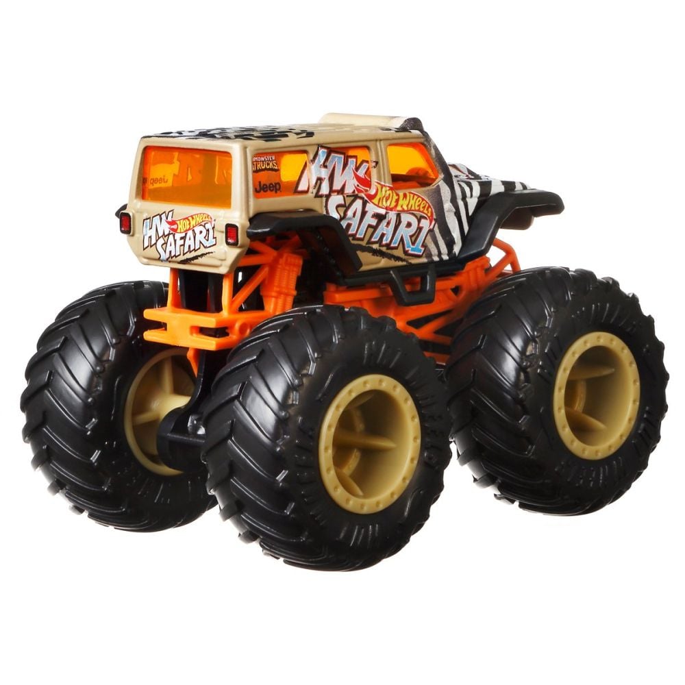 Set 2 masini Monster Truck, Hot Wheels, Safari si Wild Streak, HNX26
