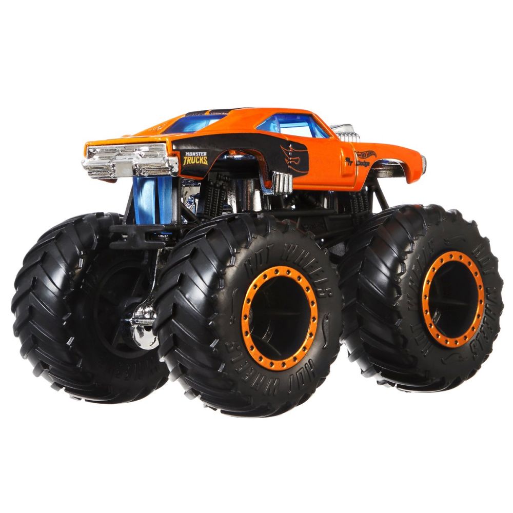 Set 2 masini Monster Truck, Hot Wheels, Dodge Charger si Rodger Dodger, HNX30