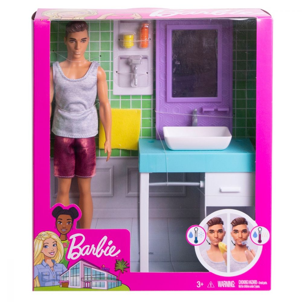 Set de joaca Barbie, Mobilier si papusa Ken FYK53
