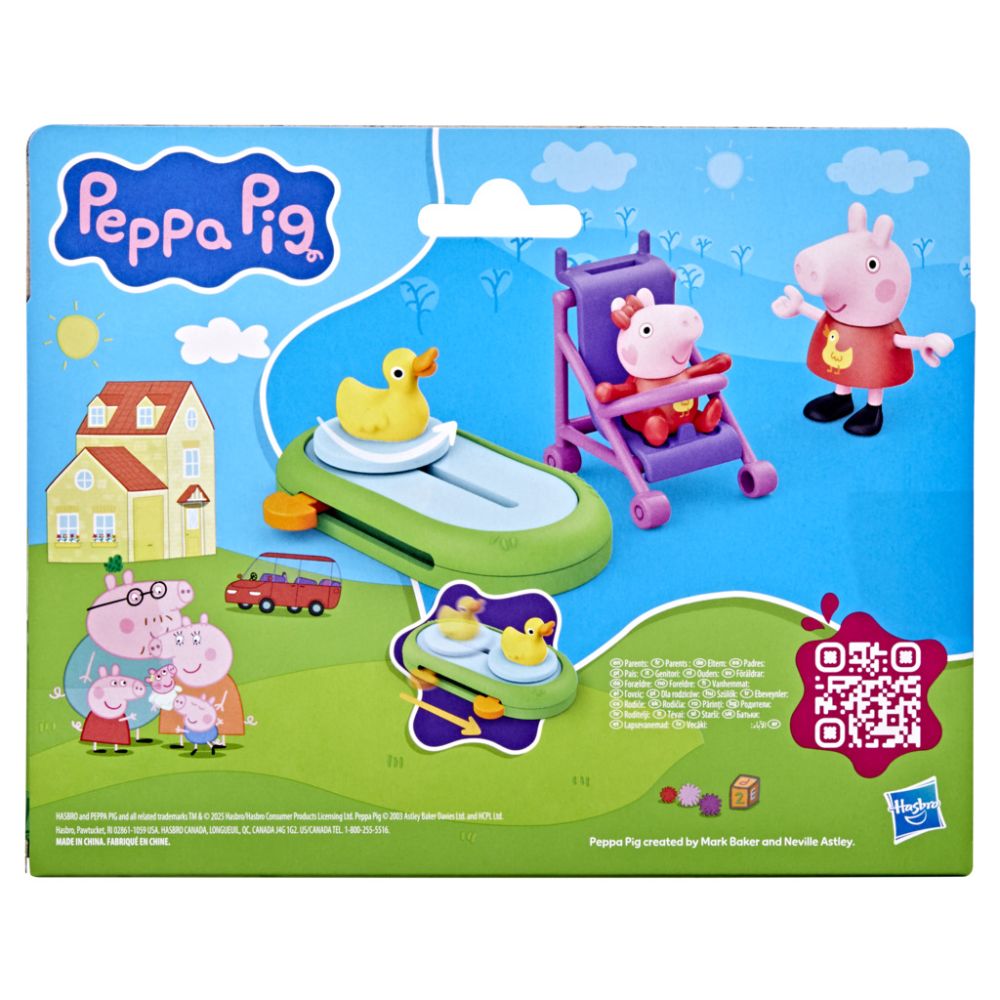 Set de joaca cu 2 figurine si accesorii, Peppa Pig si Evie, Park Fun, G0528