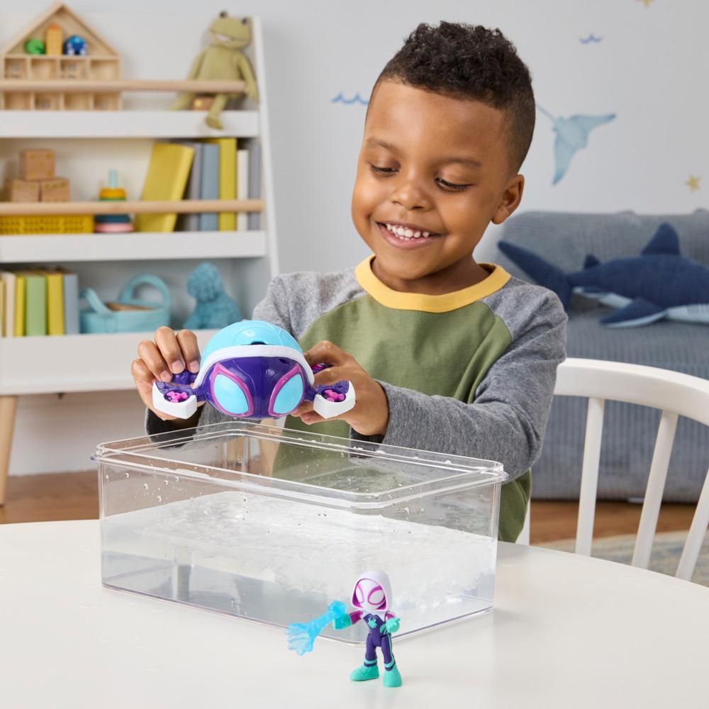 Figurina cu vehicul, Spidey and his Amazing Friends, Water-Webs Ghost Turtle, G1466