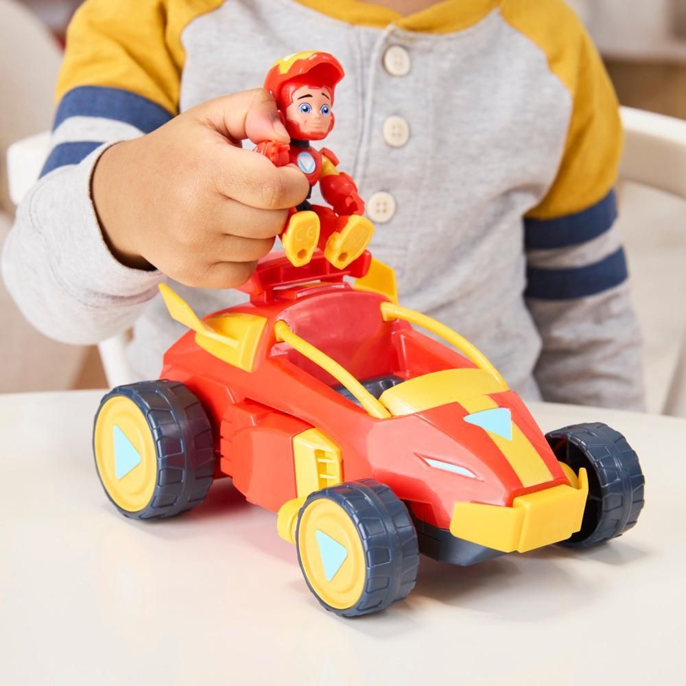 Set 2in1 figurina cu vehicul, Marvel, Iron Man And His Awesome Friends, Iron Man, G1474