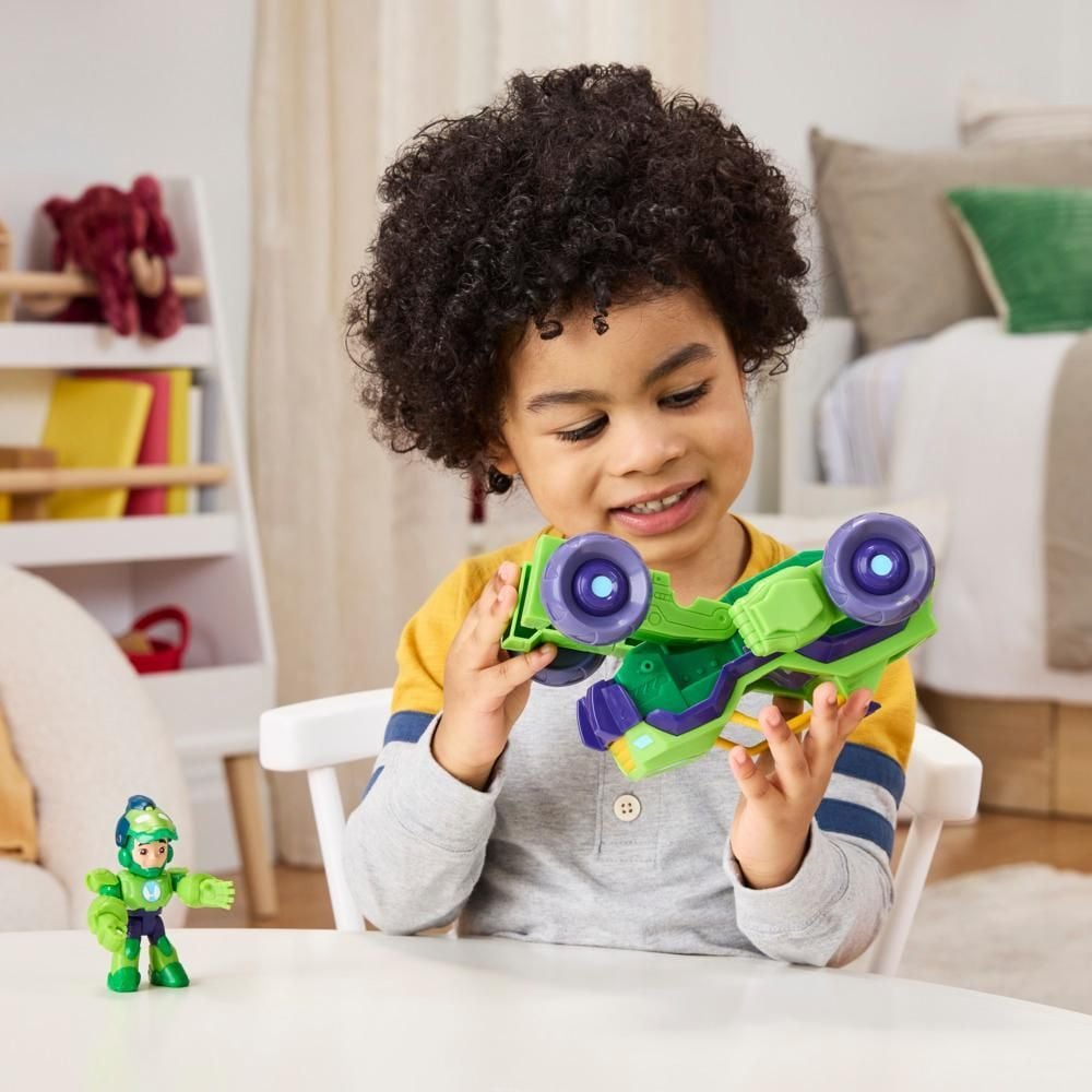 Set 2in1 figurina cu vehicul, Marvel, Iron Man And His Awesome Friends, Iron Hulk, G1475