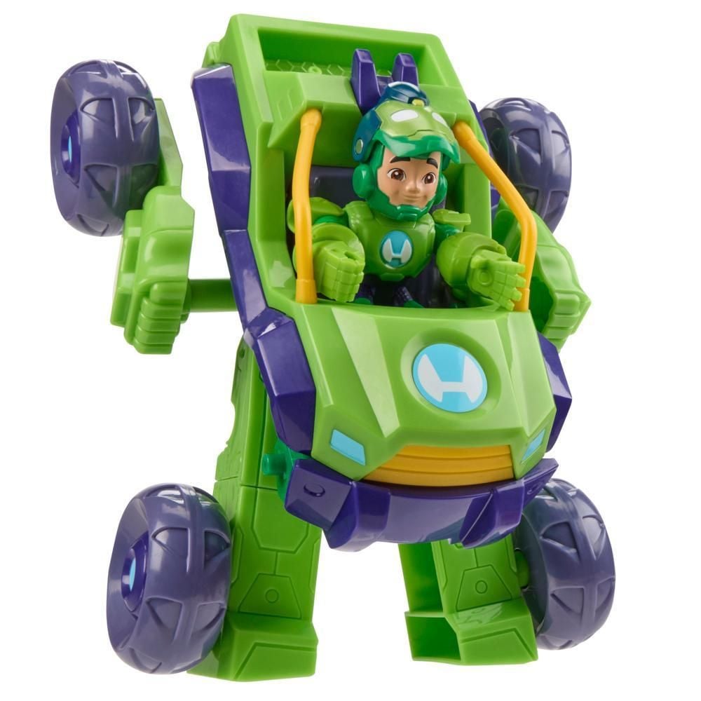 Set 2in1 figurina cu vehicul, Marvel, Iron Man And His Awesome Friends, Iron Hulk, G1475