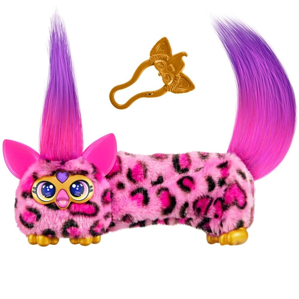 Mini jucarie de plus interactiva, Furby Dj Furblets, Kitt-Ee-Luv, G1785