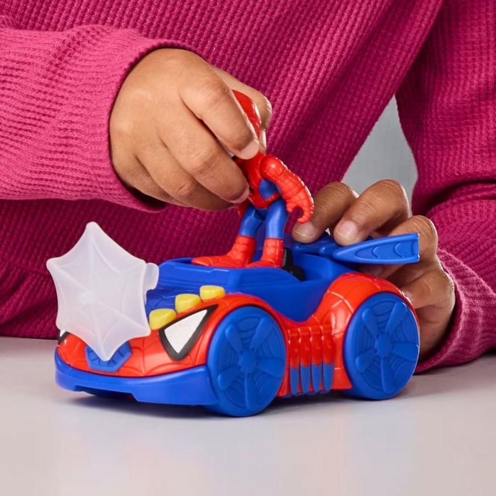 Figurina cu vehicul, Spidey and his Amazing Friends, Spidey Web Crawler, G2461