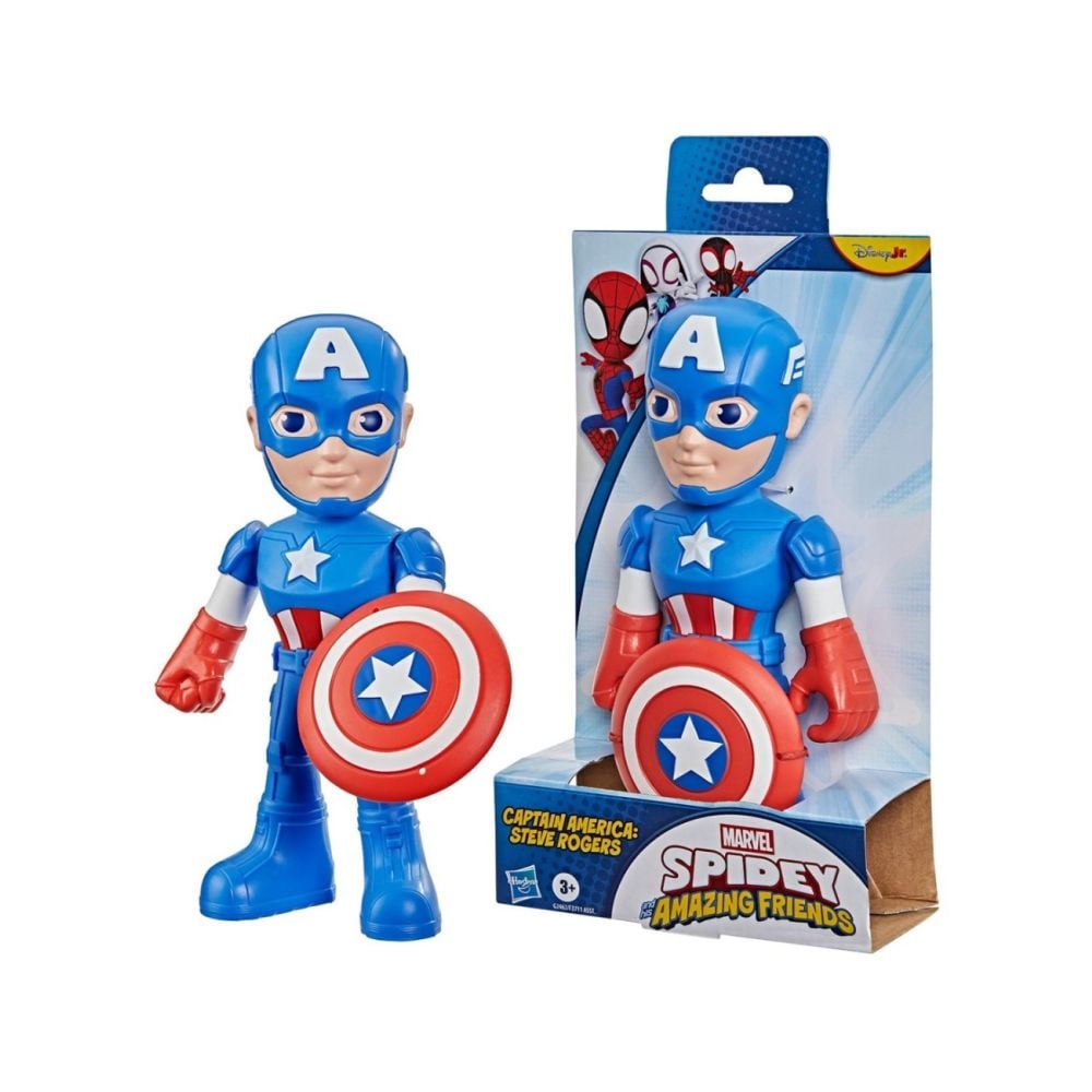 Mega figurina Spidey And His Amazing Friends, Capitan America, Steve Rogers, G2462