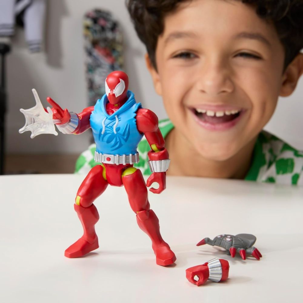 Figurina cu accesorii, Marvel Spiderman, Mixmashers, Scarlet Spider, G28785