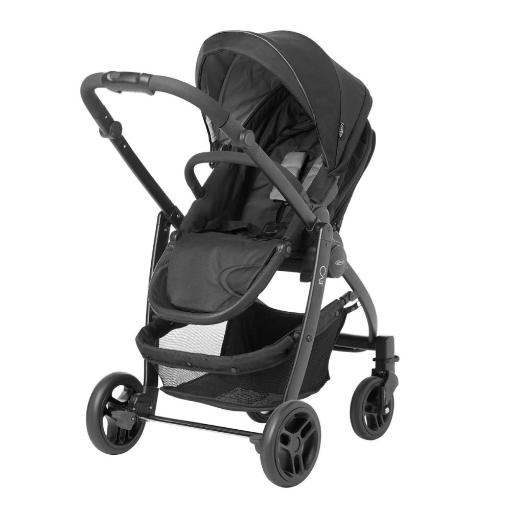 Carucior Graco Evo 2, 2 In 1, Black Grey