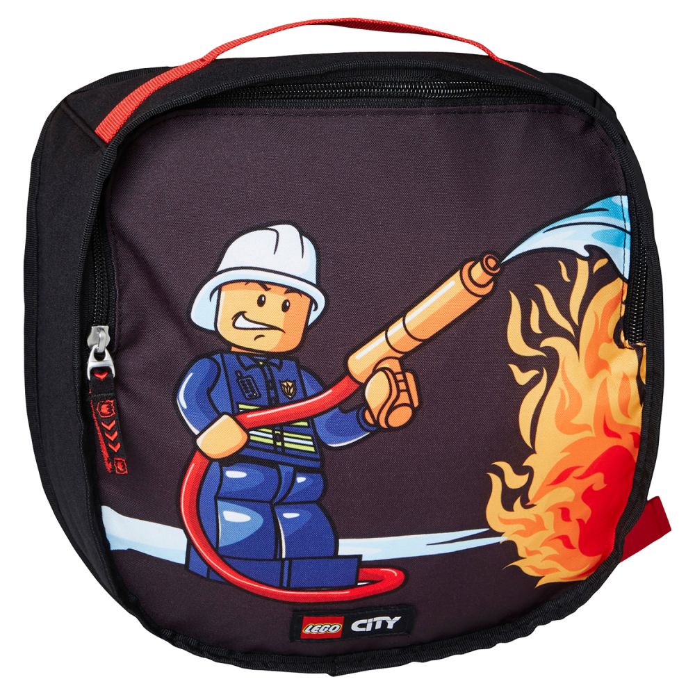 Ghiozdan LEGO City Fire cu geanta sport detasabila, 37 cm
