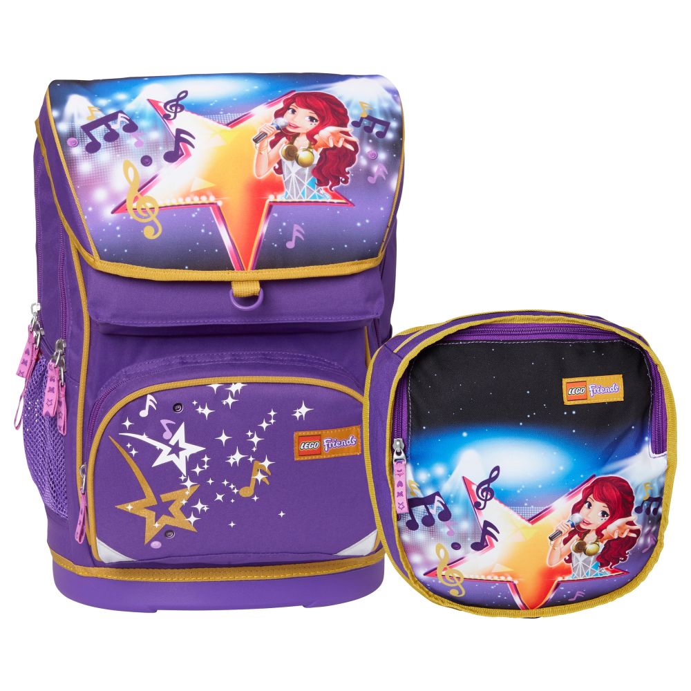 Ghiozdan LEGO Friends Pop Star cu geanta sport detasabila, 41 cm