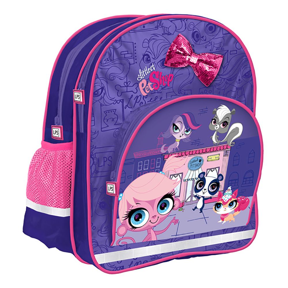 Ghiozdan scoala - Littlest Pet Shop, 38 cm, mov