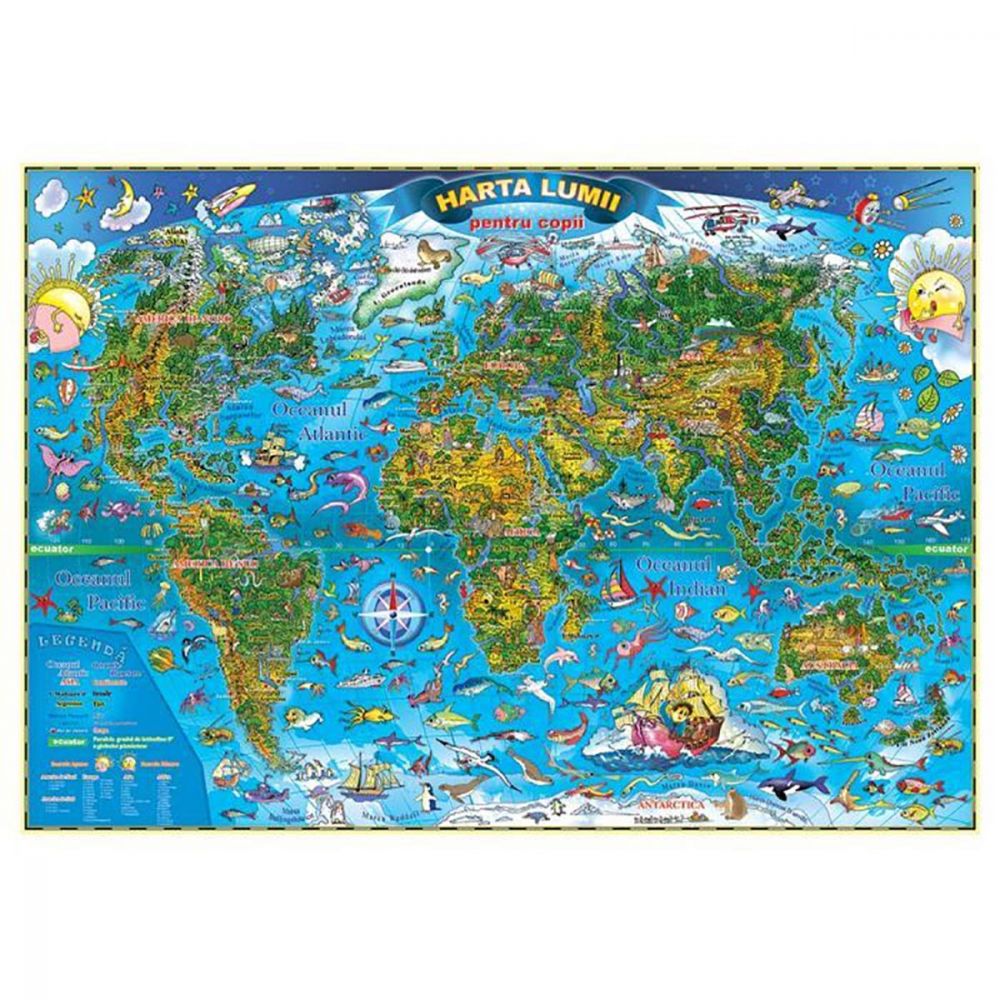Harta Lumii pentru copii Eurodidactica