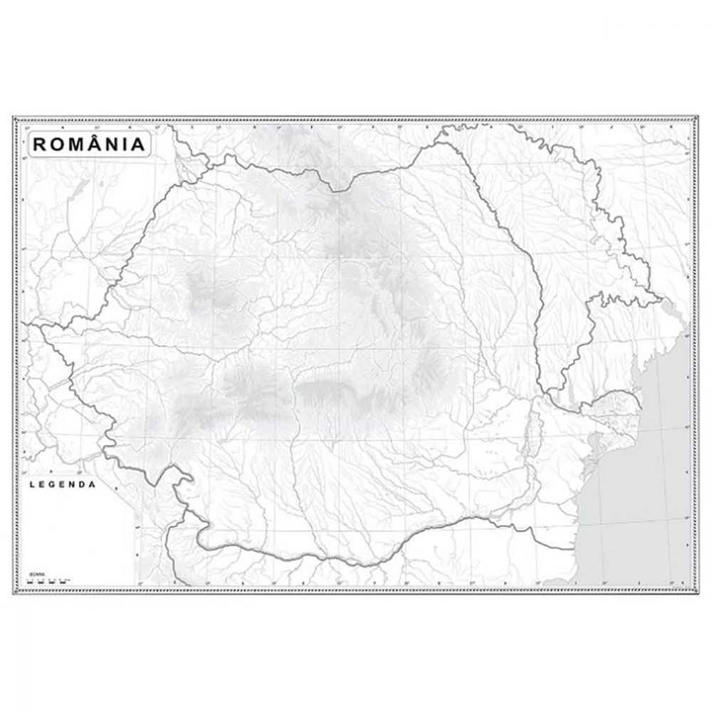 Harta de contur a Romaniei si a Rep. Moldova Eurodidactica