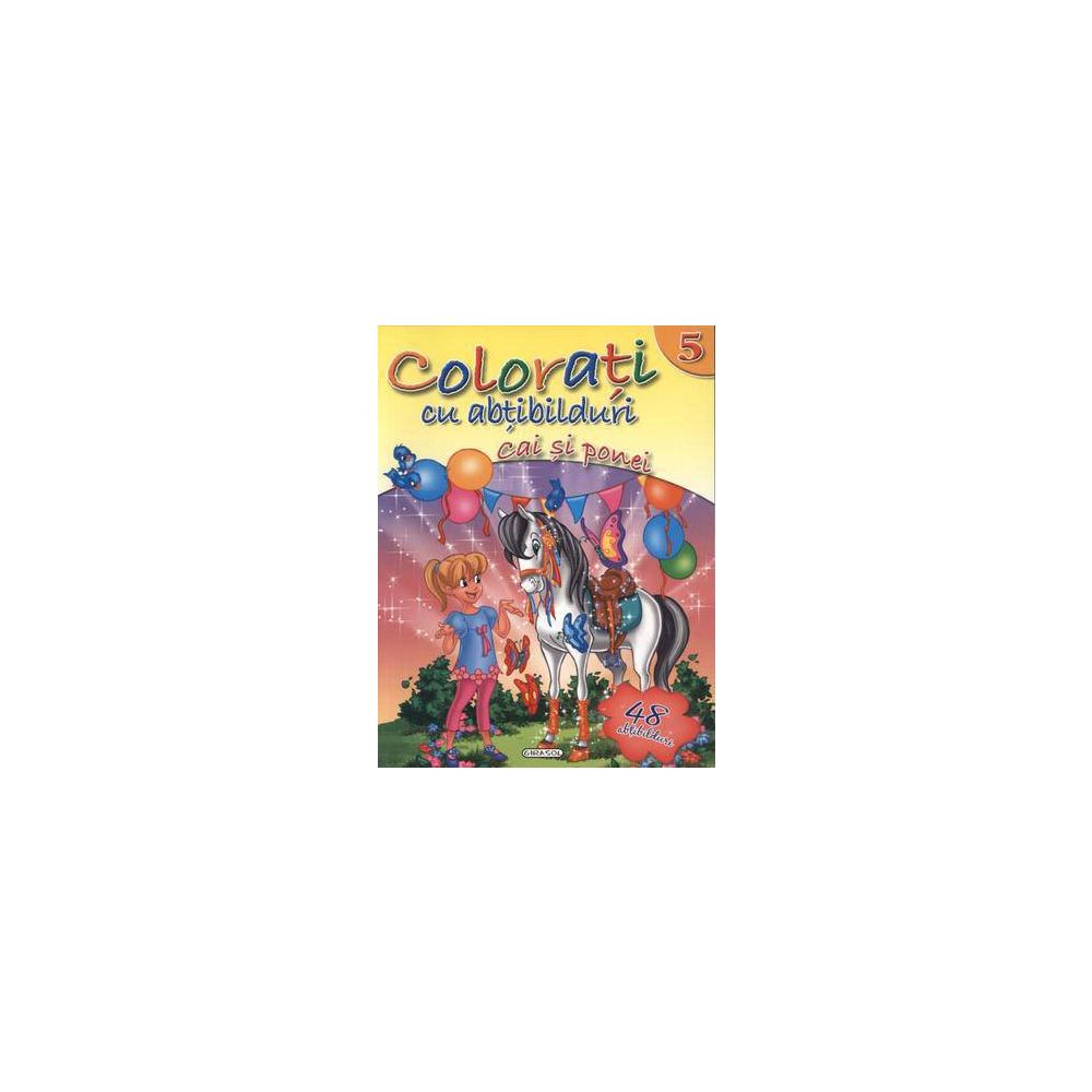 Girasol - Colorati cu abtibilduri 5 - Cai si ponei
