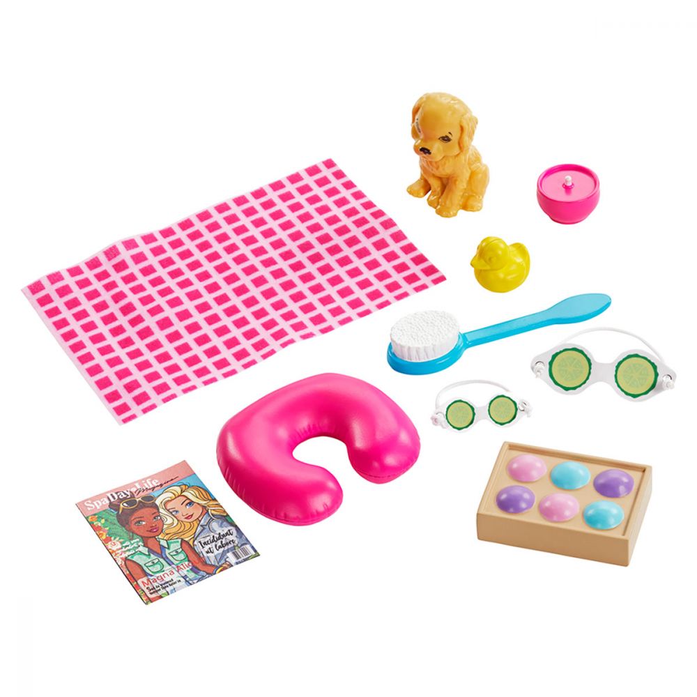 Set de joaca Papusa Barbie cu accesorii Welness GJG55