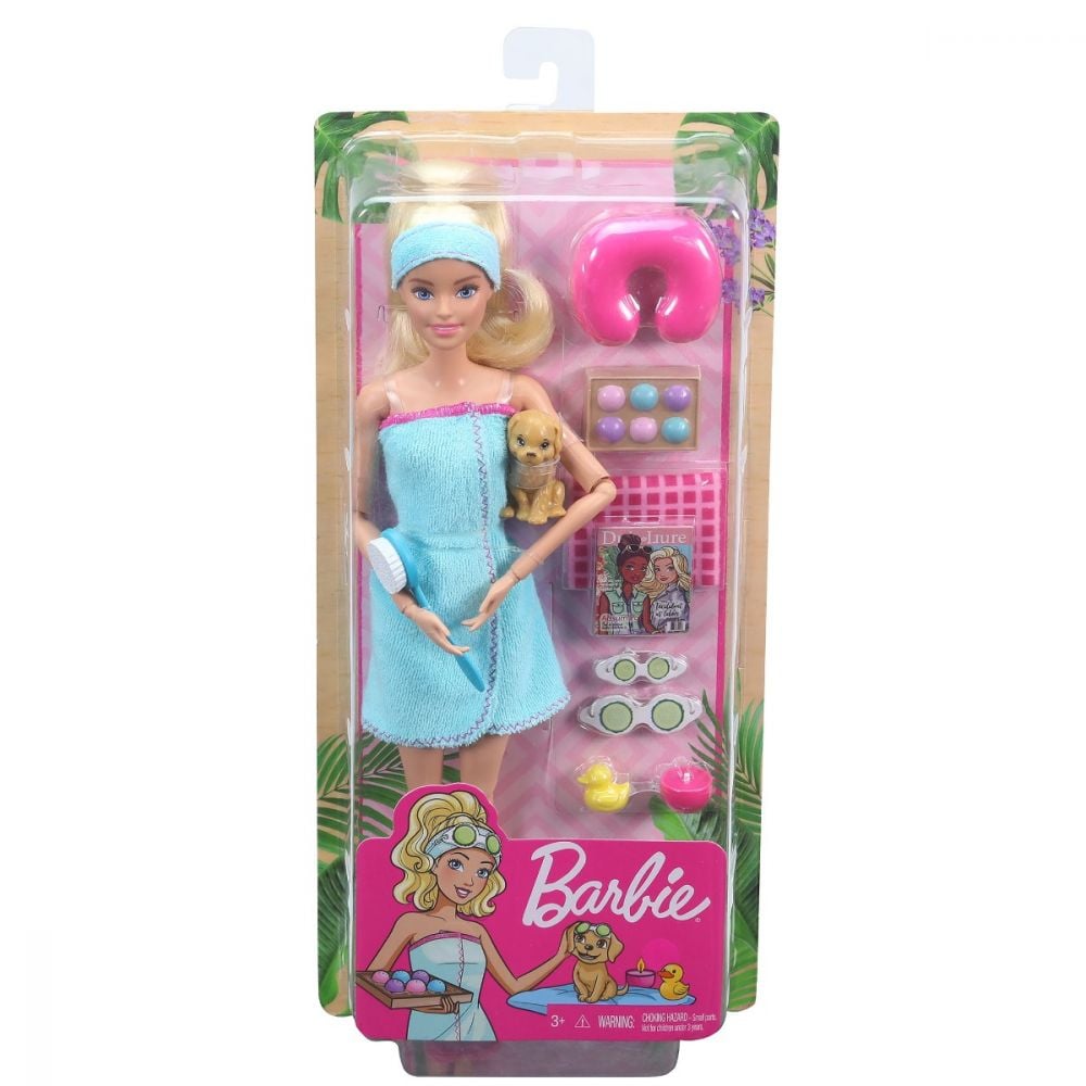 Set de joaca Papusa Barbie cu accesorii Welness GJG55