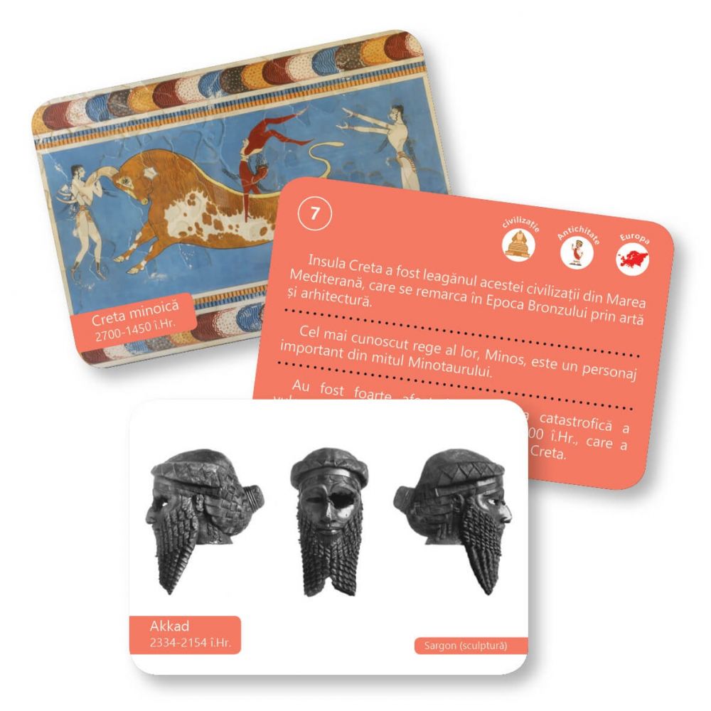 Carti de joc educative Montessori, Civilizatii si imperii 6-12 ani