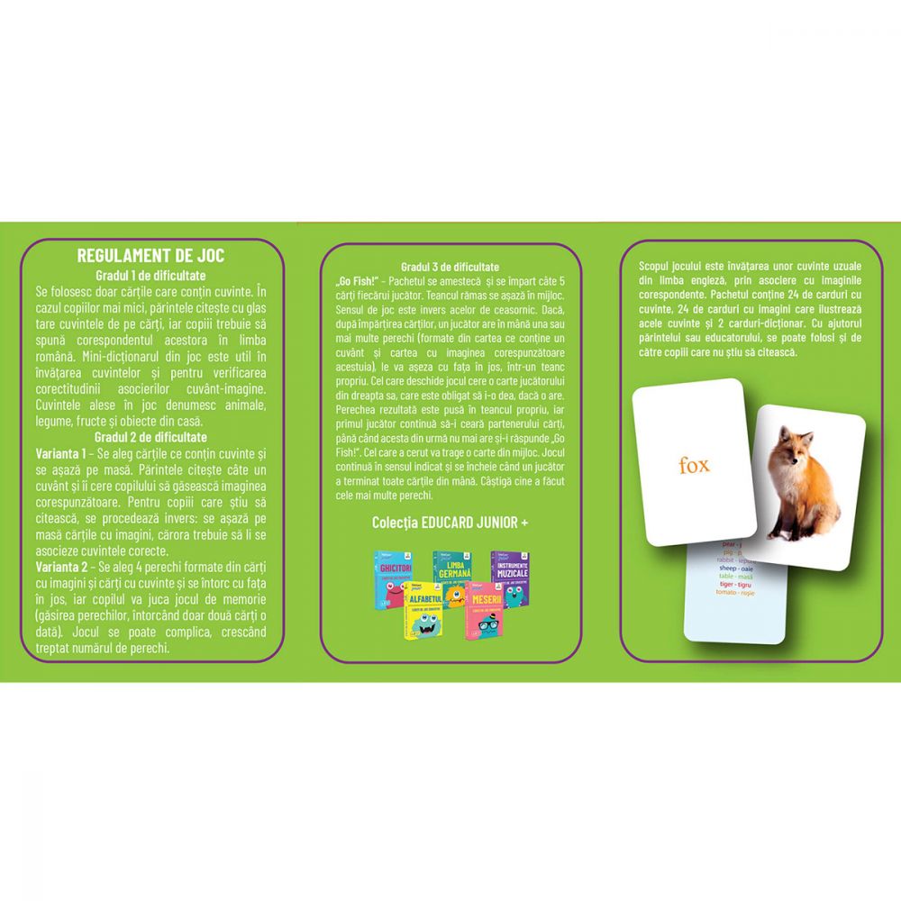 Editura Gama, Carti de joc educative Junior Plus, Limba engleza
