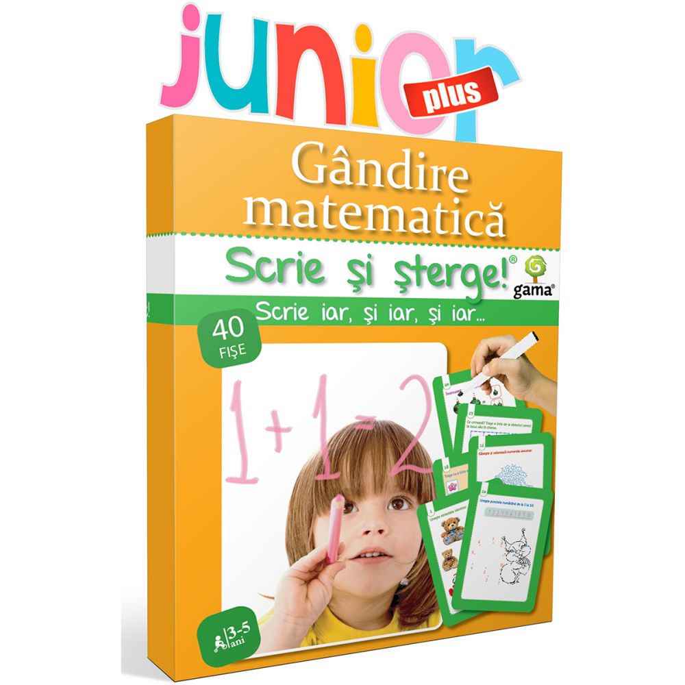 Editura Gama, Scrie si sterge Junior Plus, Gandire matematica 3-5 ani