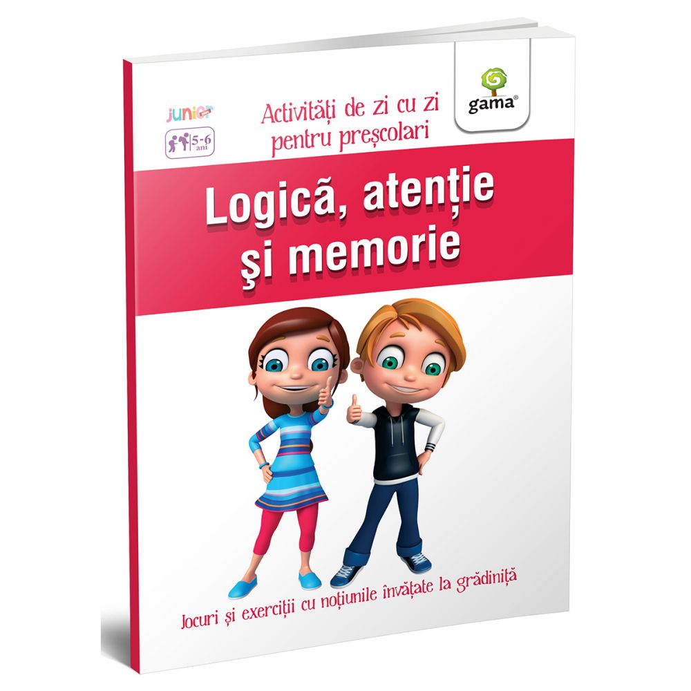 Editura Gama, Logica, atentie si memorie 5-6 ani, de cu zi | Noriel