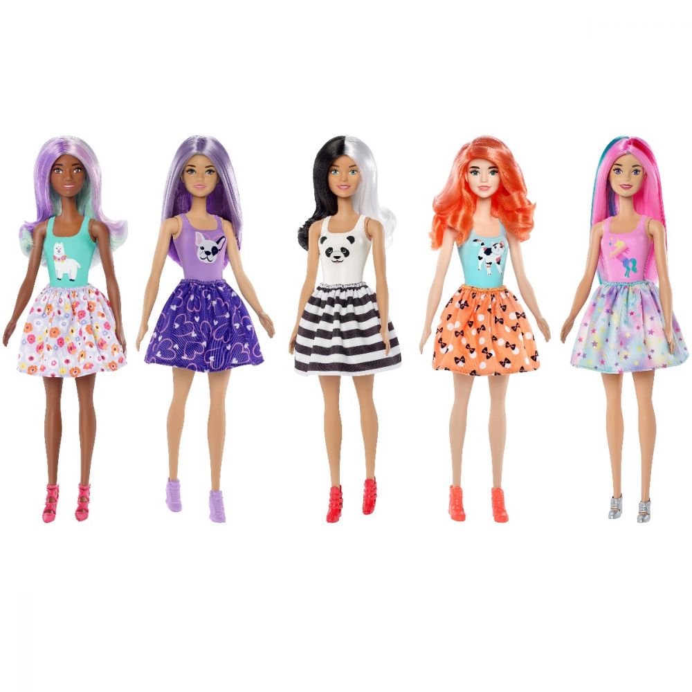Papusa surpriza Barbie Color Reveal, Tinute cu animalute