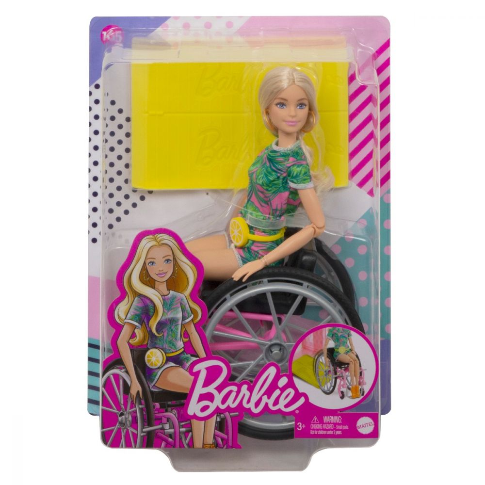 Papusa Barbie Fashionistas in scaun cu rotile, 165