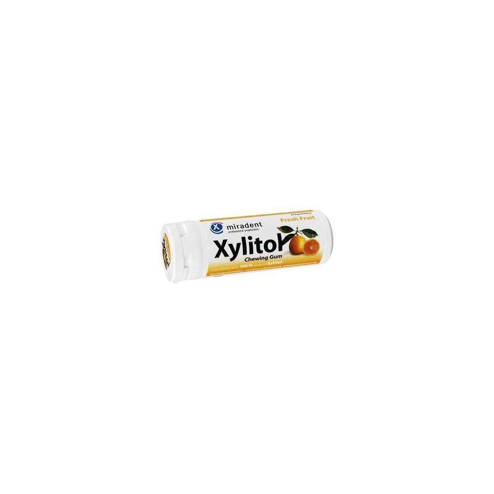 Guma de mestecat Miradent Xylitol Kids, fructe, 30 pastile