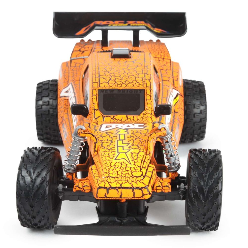 Masina cu telecomanda, New Bright, Road Monster, CrocZilla, 1:16, Portocaliu