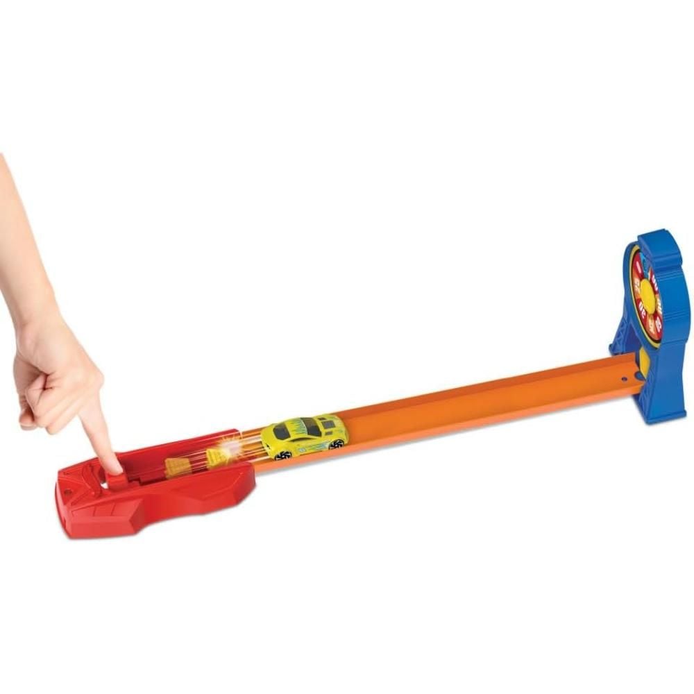 Set de joaca cu masinuta de curse, Hot Wheels, Spin and Score, HDR81
