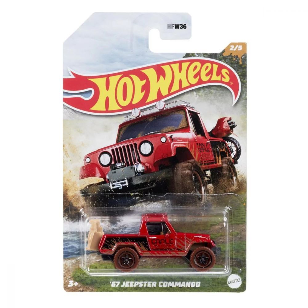 Masinuta de teren Hot Wheels, 67 Jeepster Commando, HDH08