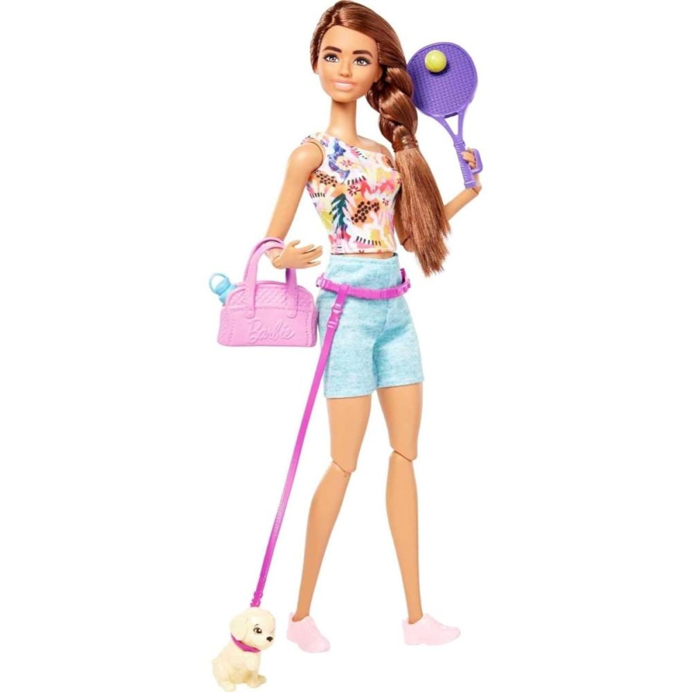 Set de joaca cu papusa Barbie, Workout Outfit, HKT91